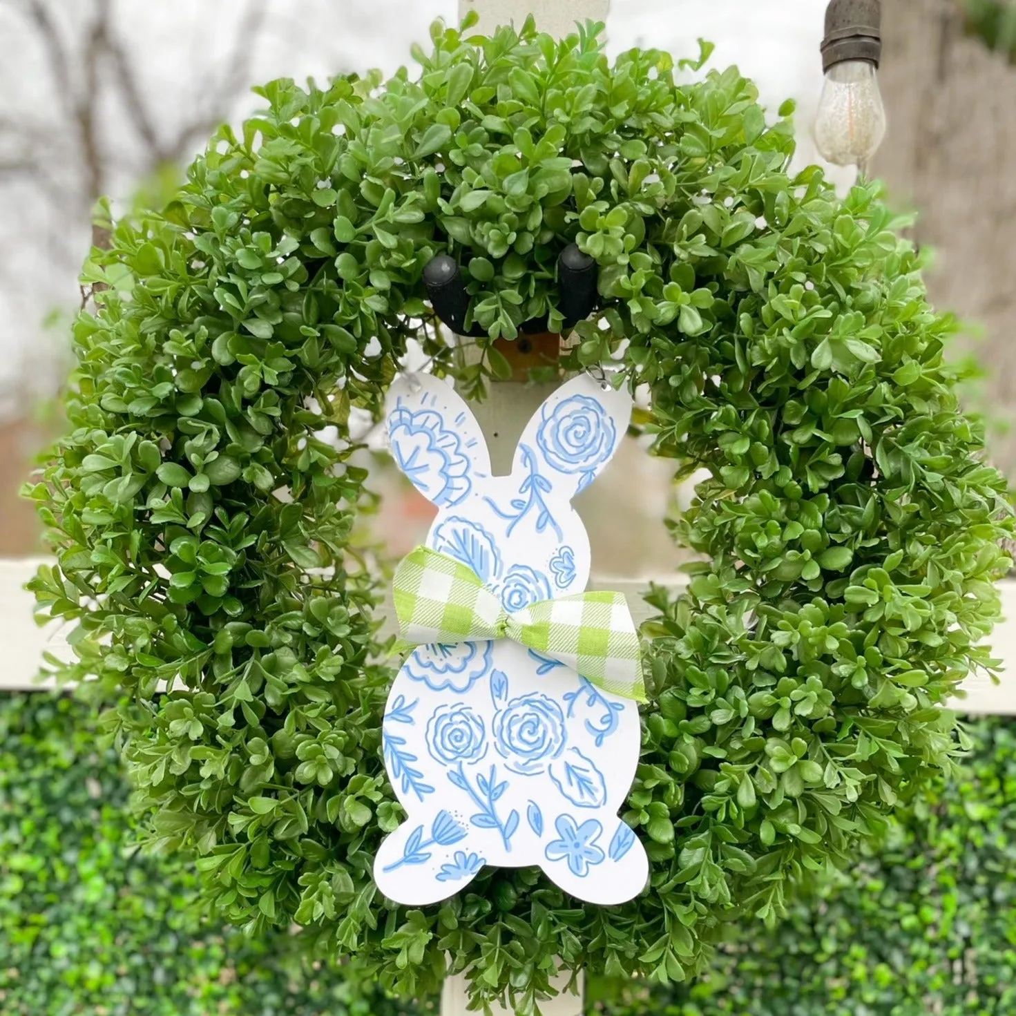 12" Mini Easter Bunny Door Hanger