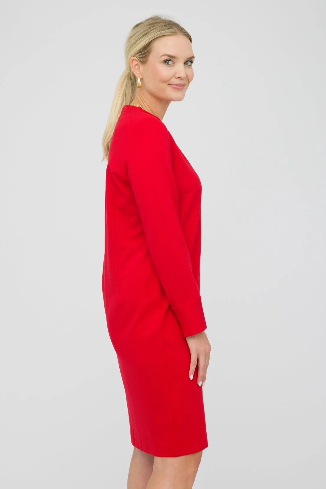 39" V-neck Straight Dress
