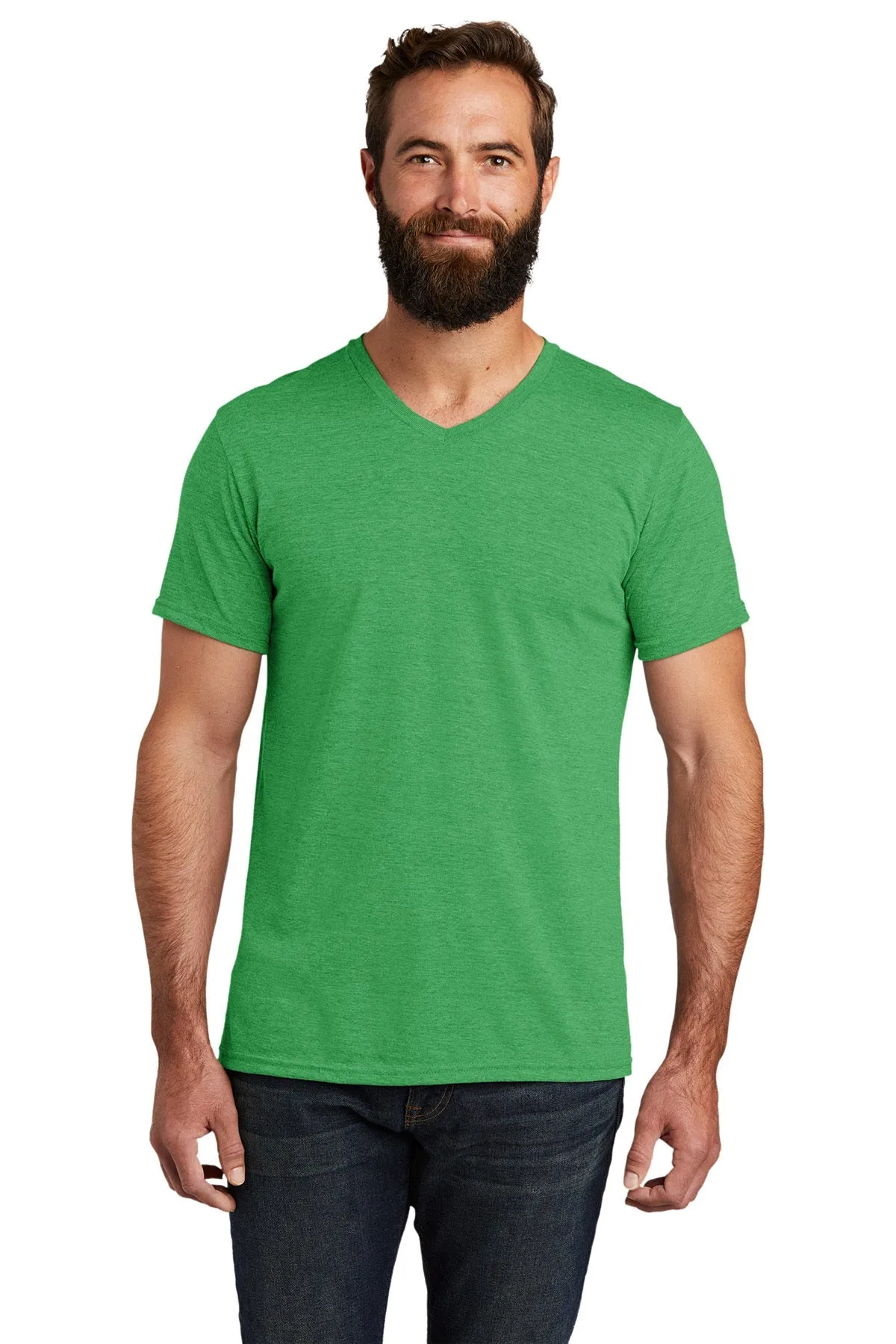 Allmade Unisex Tri-Blend Branded V-Neck Tee, Enviro Green