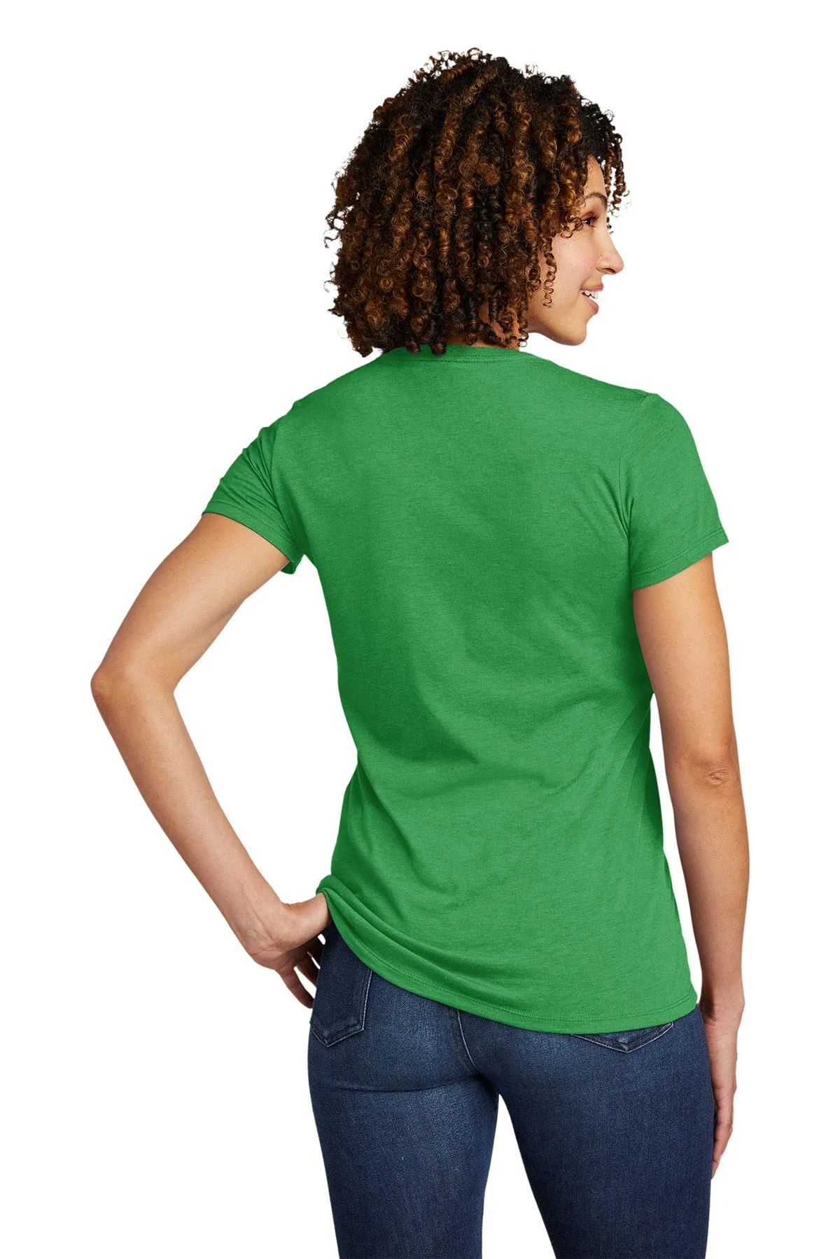 Allmade Women's Tri-Blend Branded V-Neck Tee, Enviro Green