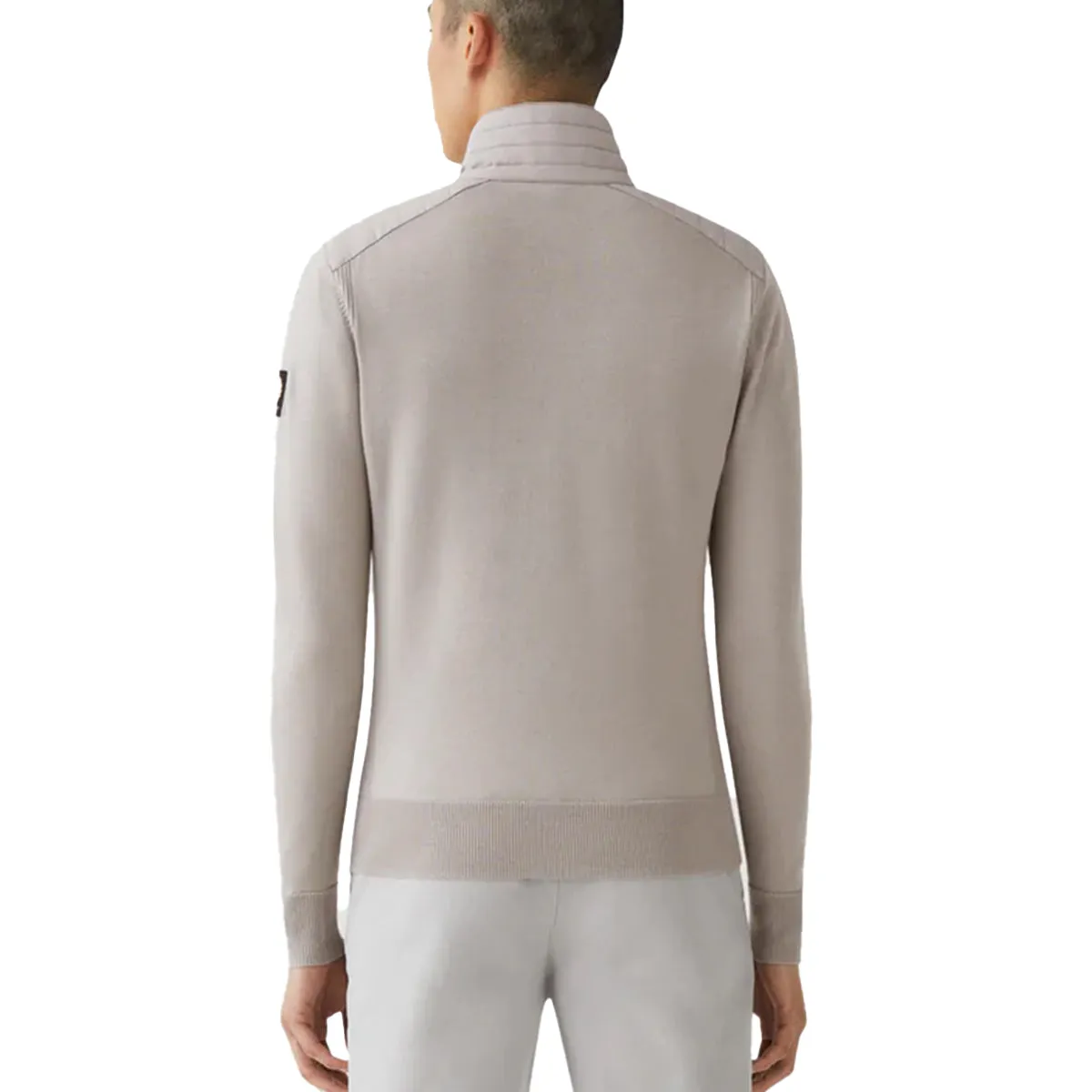 Chrome Grey Kilmington Merino Wool Quarter Zip Sweater