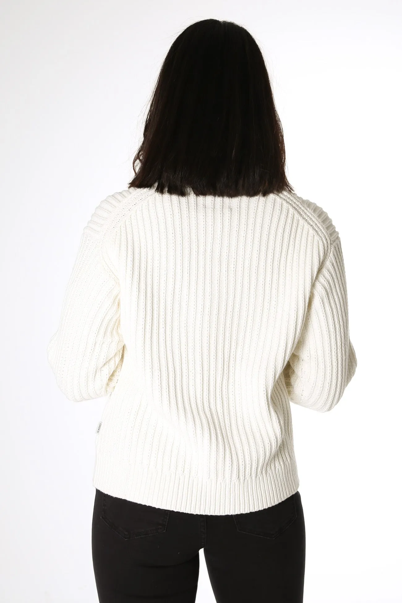 Classic Cable Knit Vintage White