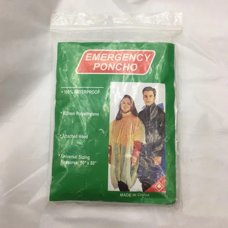 Clear Emergency Rain Poncho