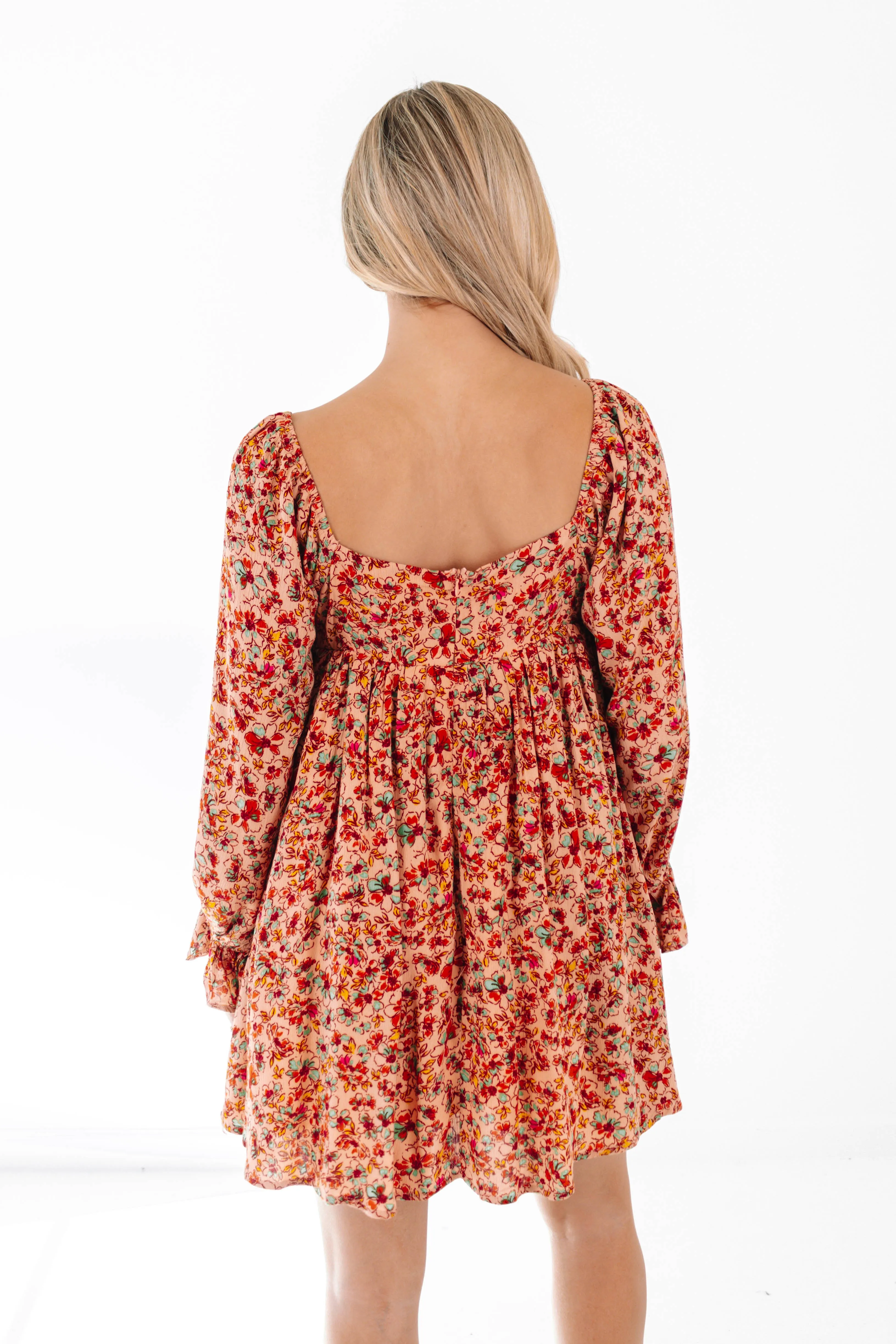 Crisp Weather Dress - Apricot