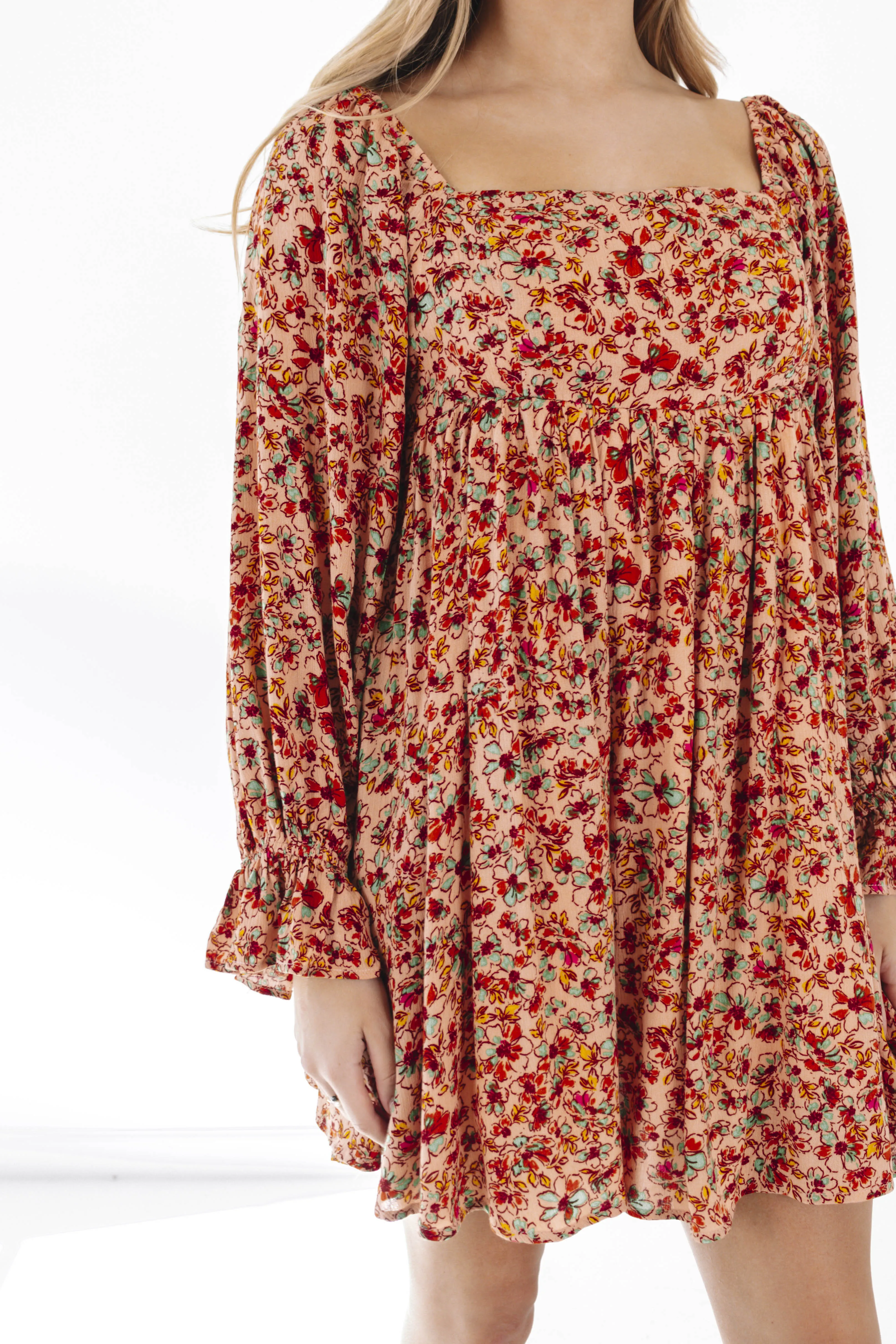 Crisp Weather Dress - Apricot