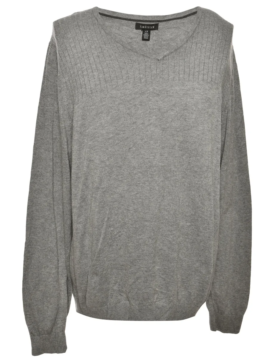 Dark Grey Van Heusen Jumper - L