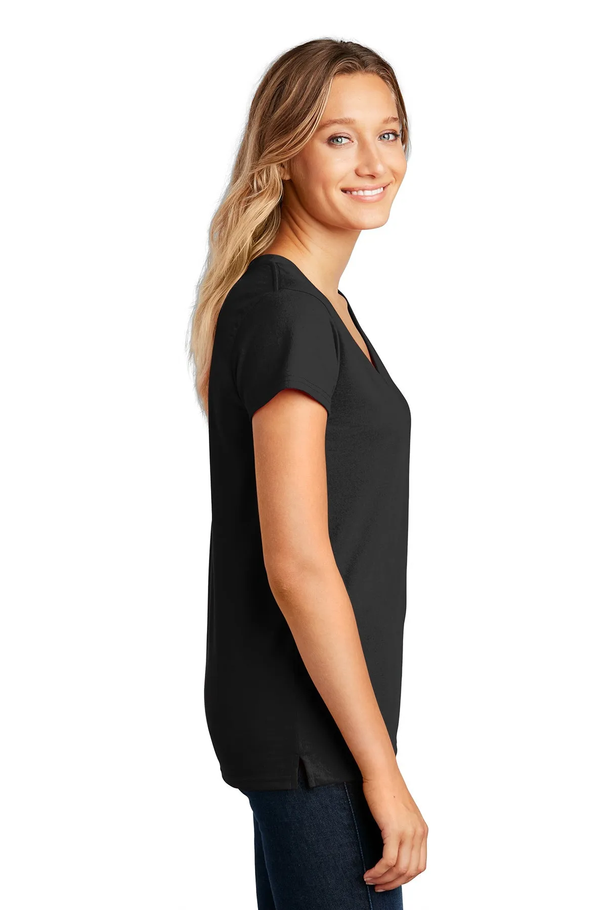 District Women Re-Tee V-Necks, Black