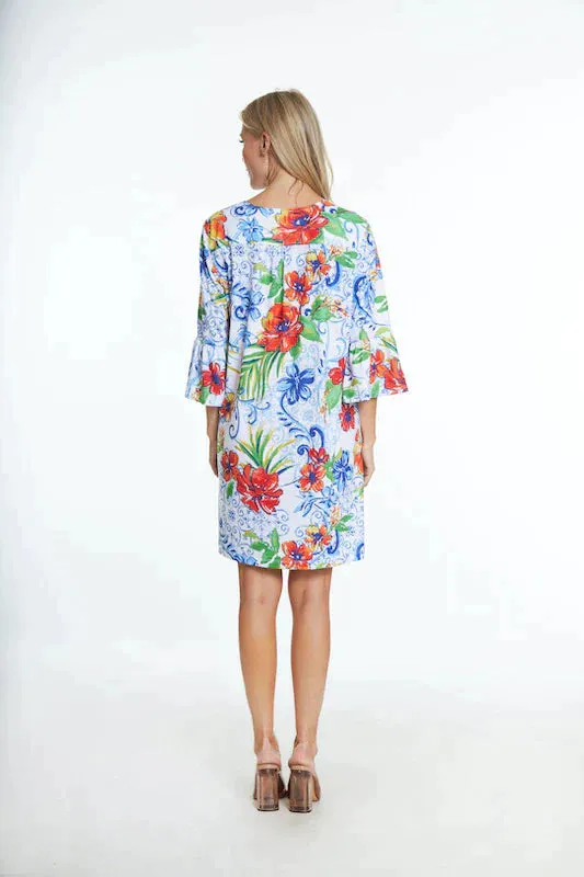 Dress-2 Pocket-3/4 Sleeve-Women's