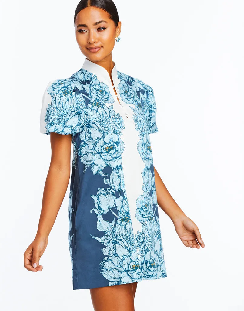 Elliana Printed Barong Mini Dress