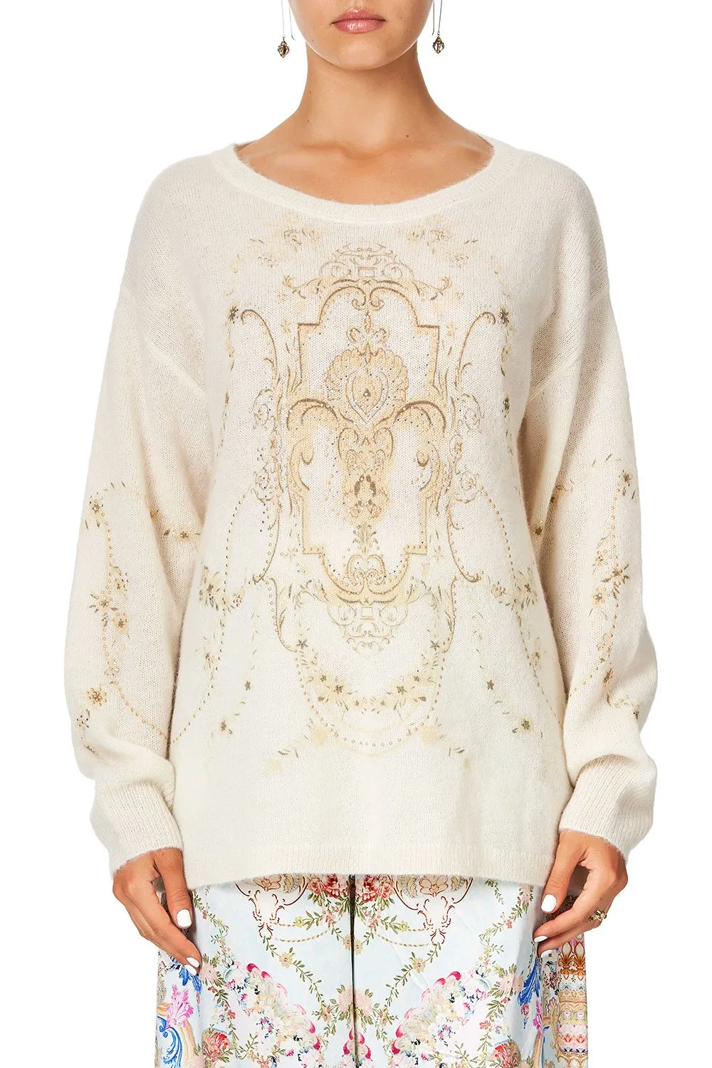 EMBELLISHED KNIT IVORY