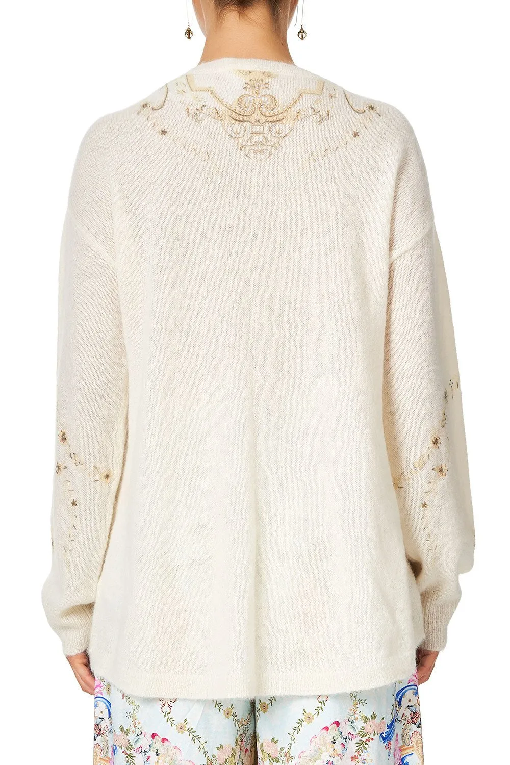 EMBELLISHED KNIT IVORY