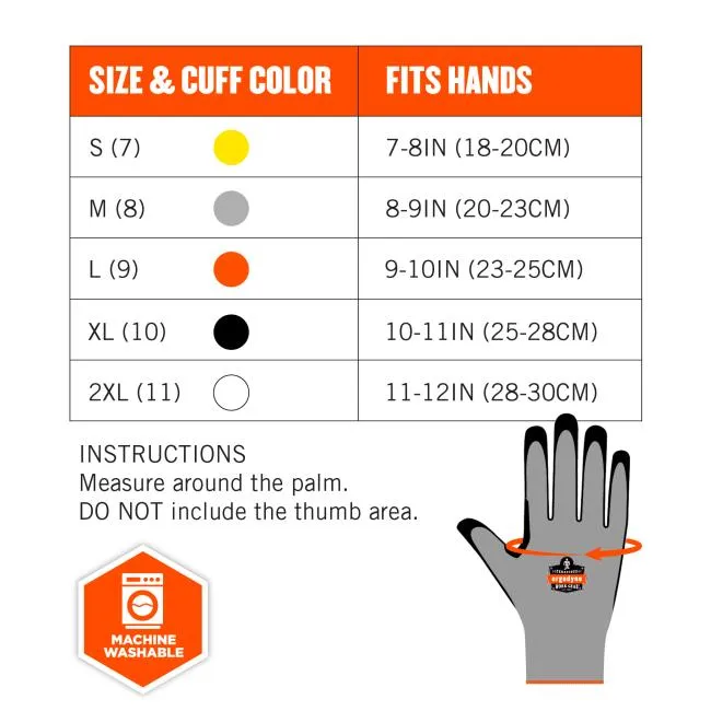 Ergodyne ProFlex 7031 Nitrile Coated A3 Cut-Resistant Gloves - Gray