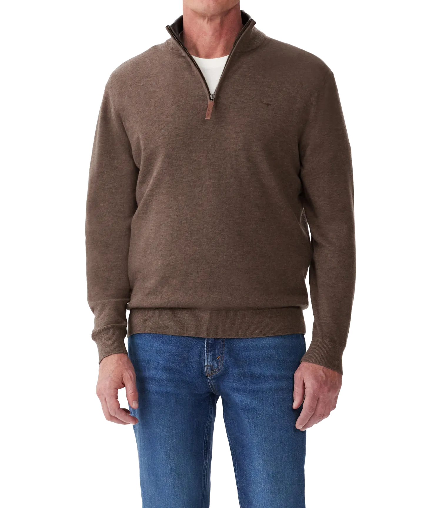 Ernest Sweater - 1/4 Zip - Nutmeg
