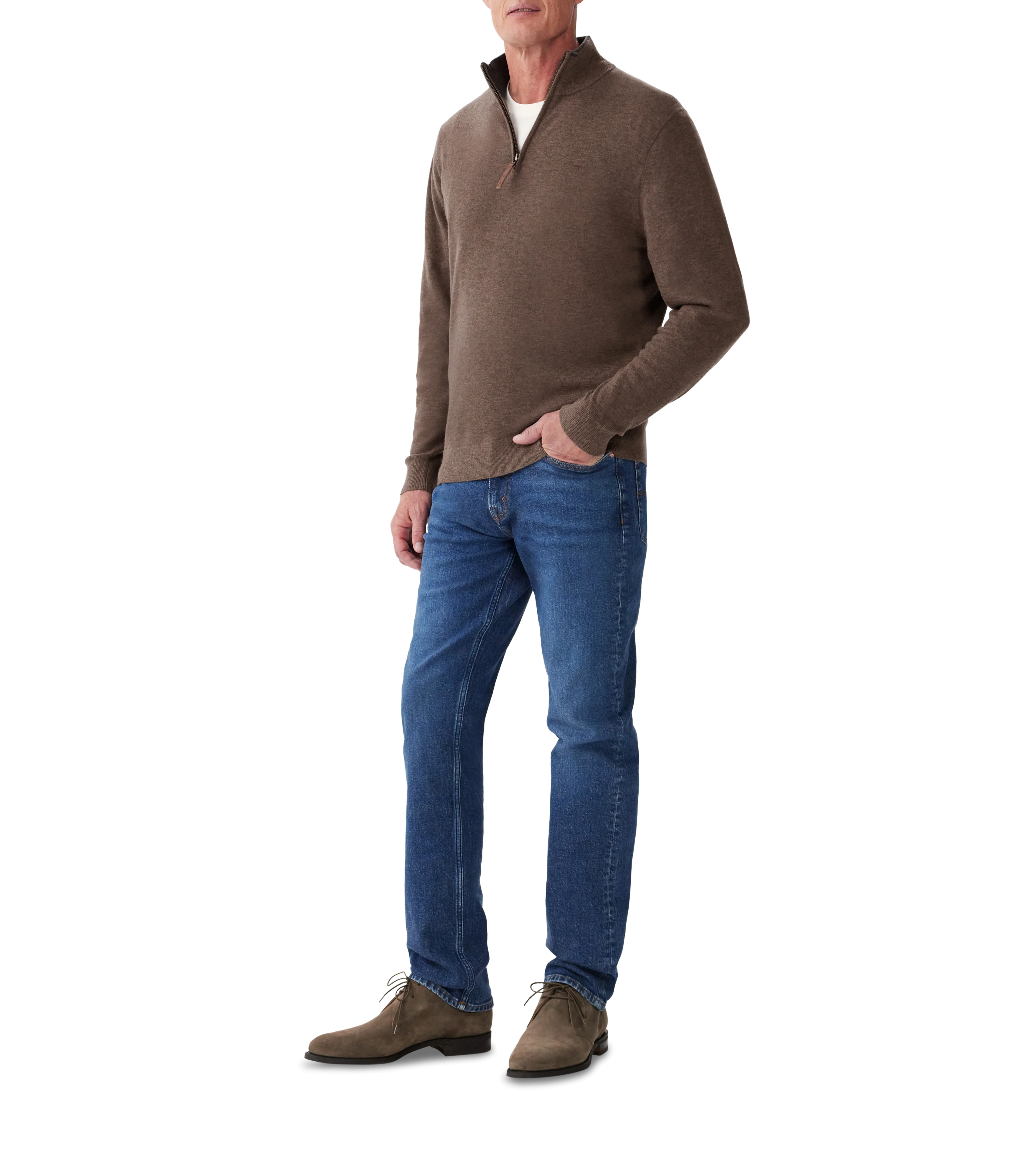 Ernest Sweater - 1/4 Zip - Nutmeg