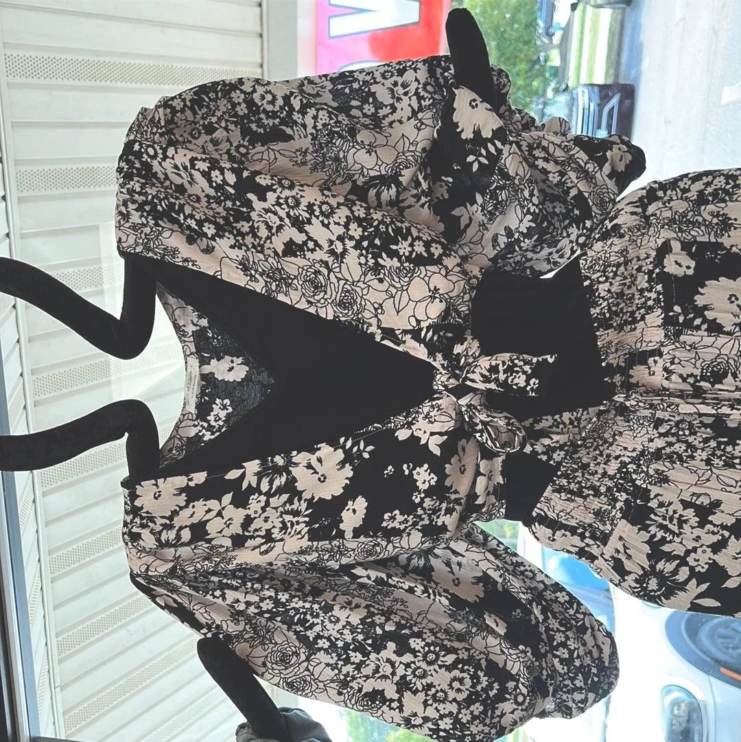 Front Tie floral Top TC318SN