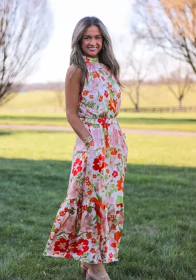 Garden Gala Halter Midi Dress