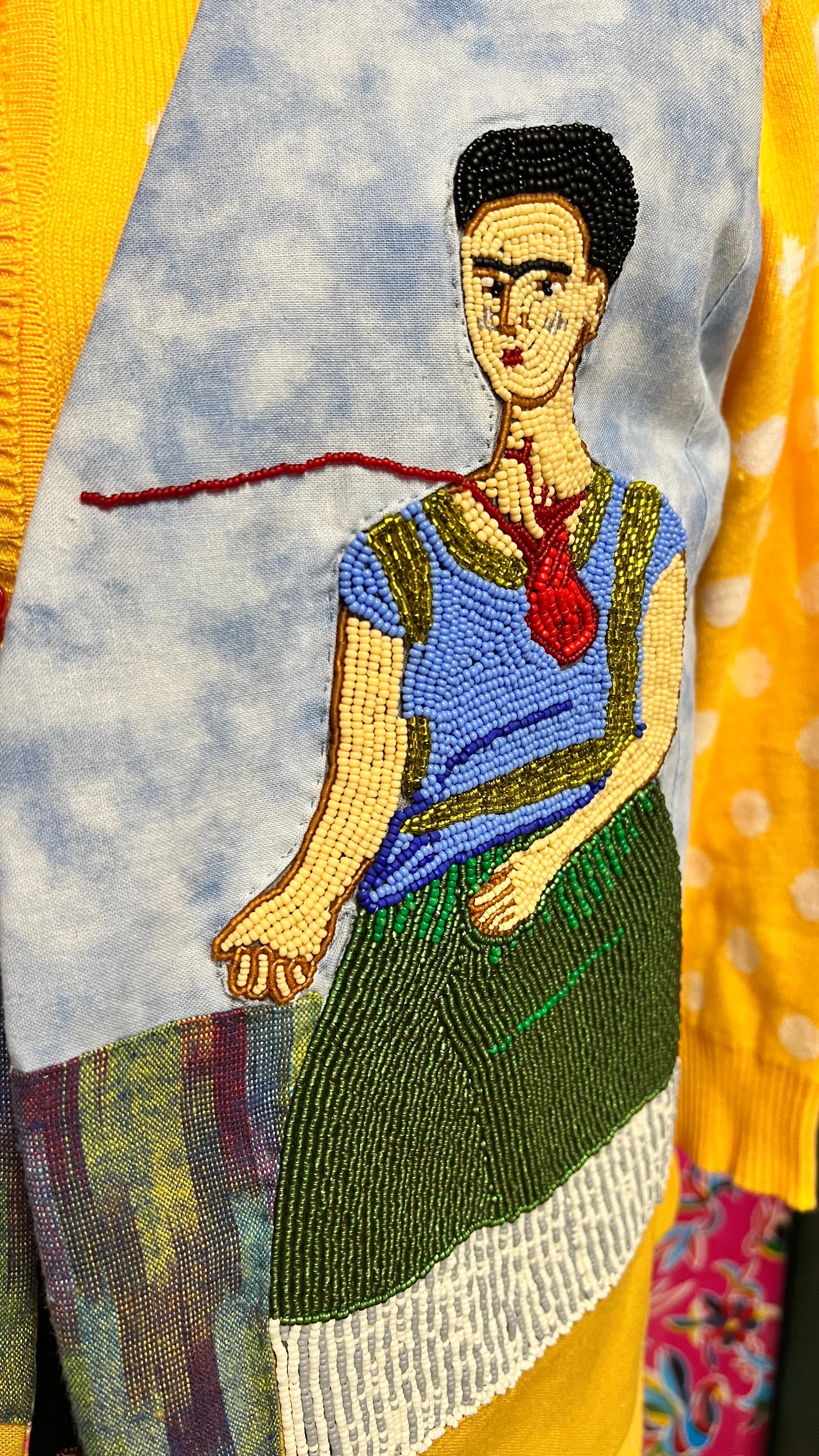 Hand beaded Two Fridas Vest