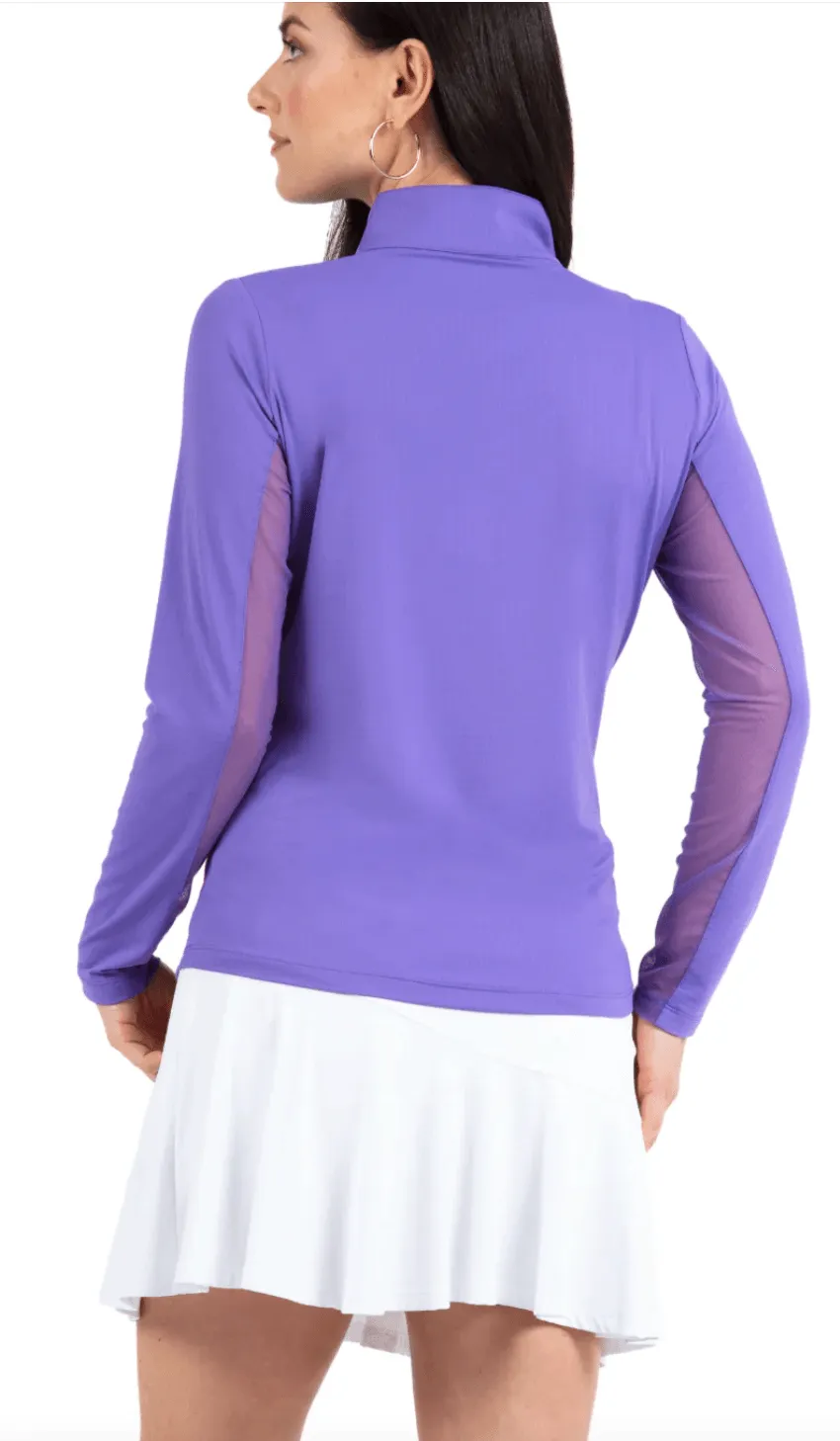 IbKul Solid Long Sleeve Mock Neck Top - 80000