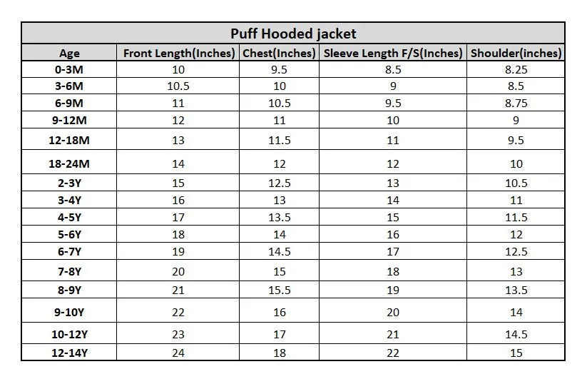 Infant  Puff Jacket For Girls - White