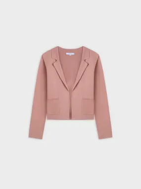 KNIT BLAZER-DUSTY ROSE