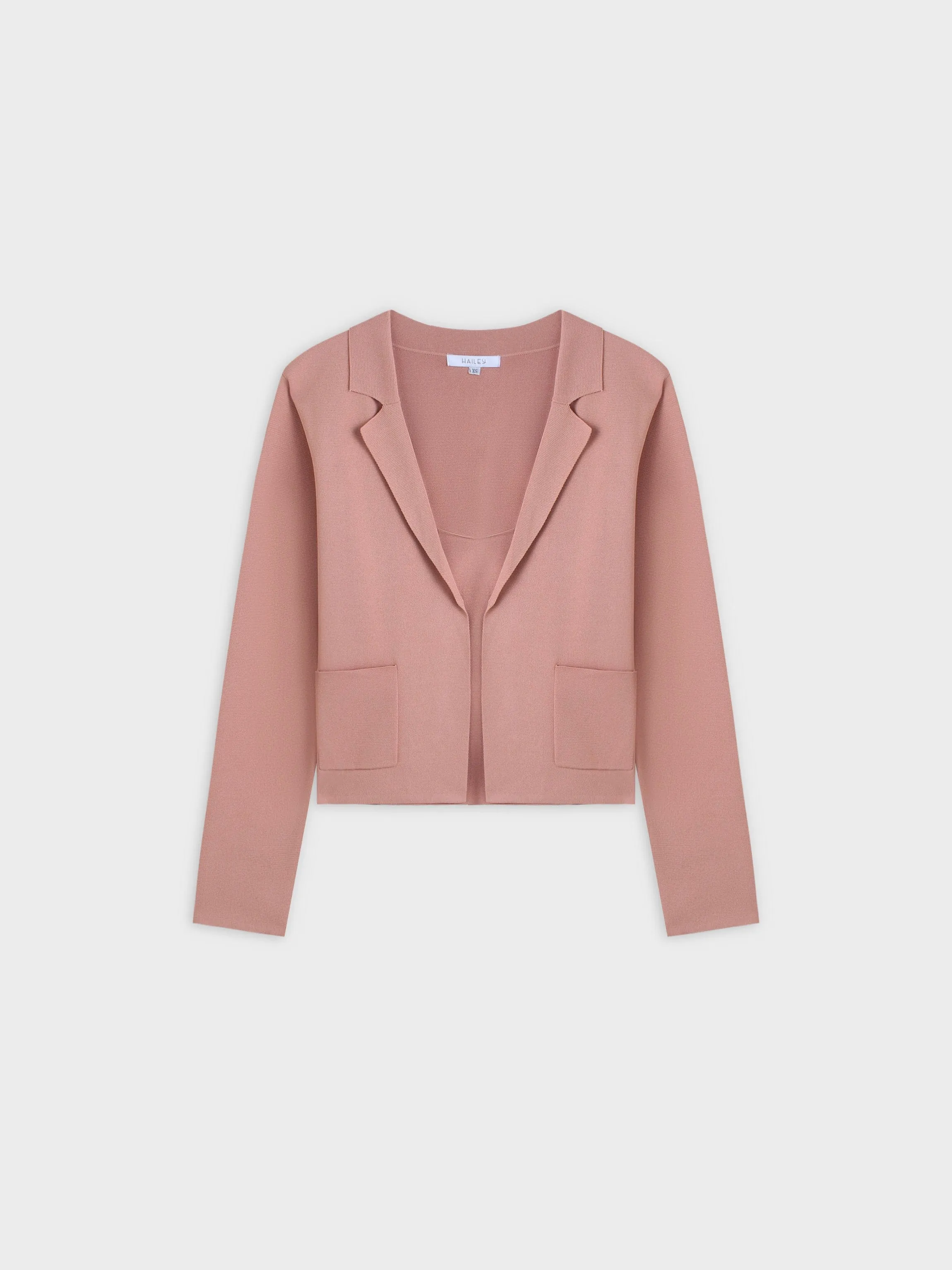 KNIT BLAZER-DUSTY ROSE