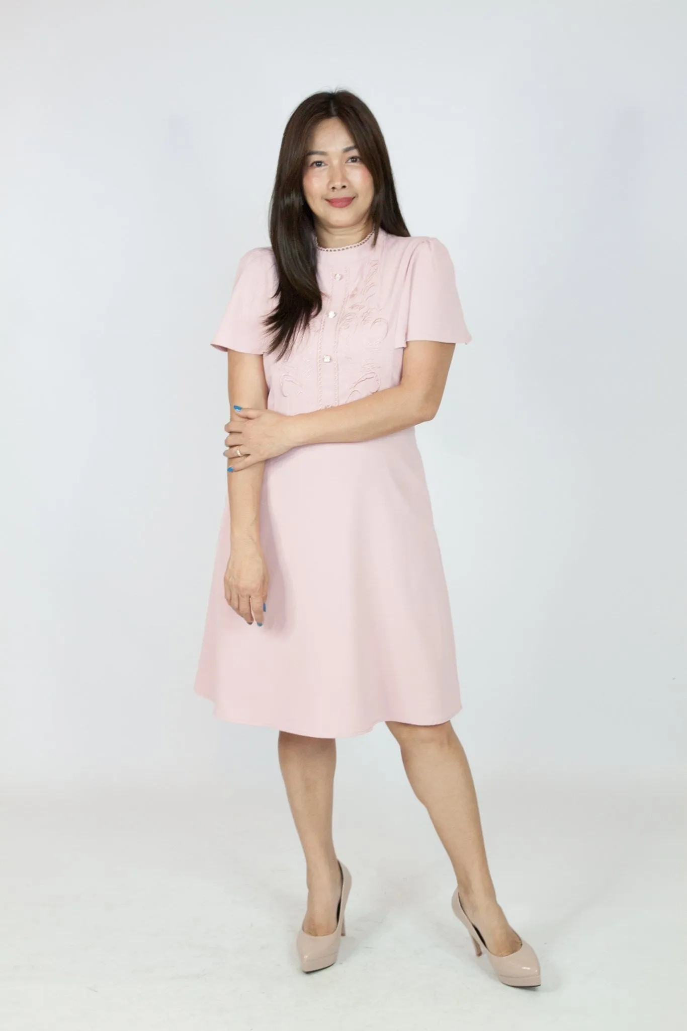 Korean Puff Sleeve Dress