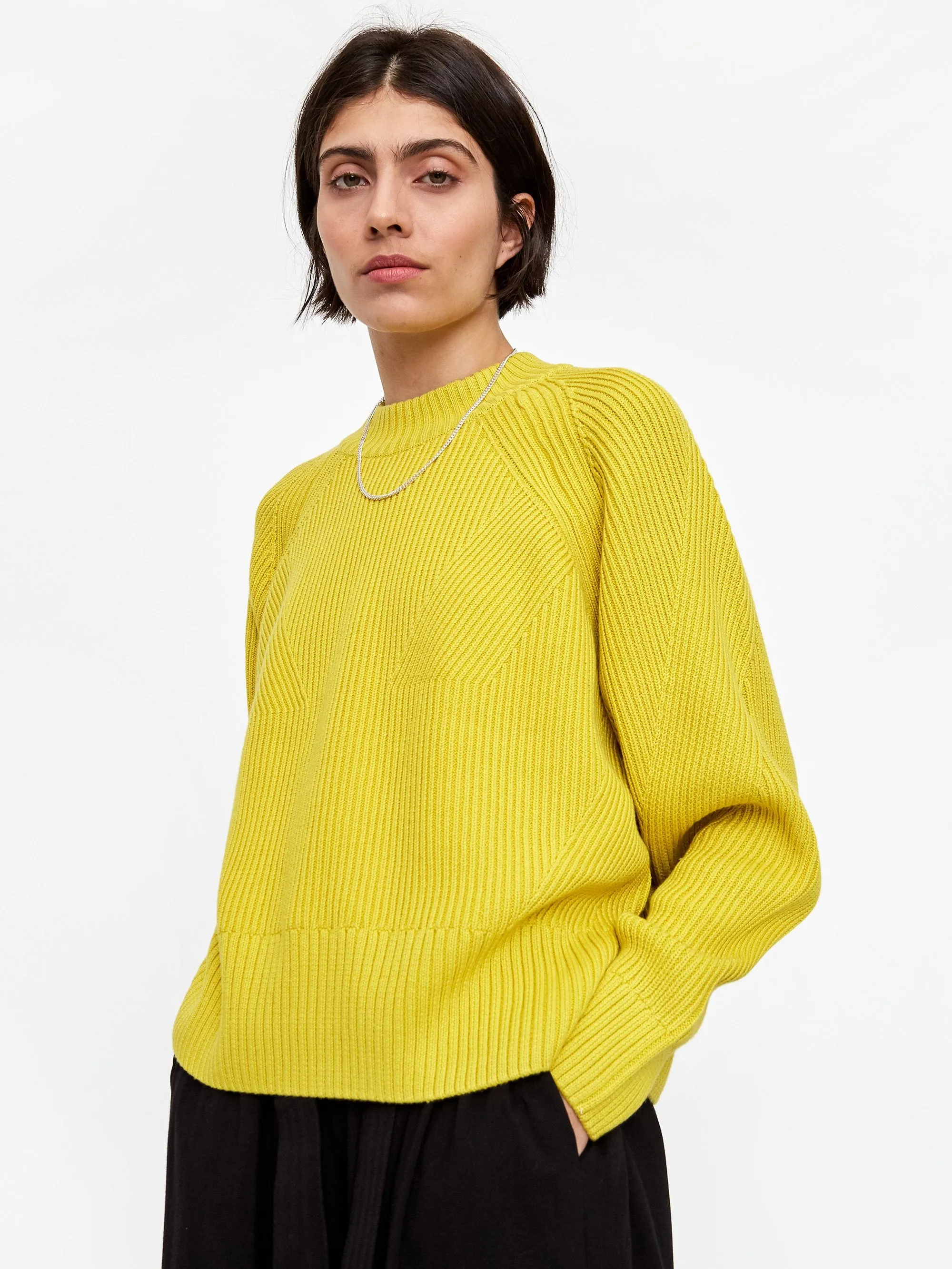 Kowtow Henri Crewneck Jumper - Acid Yellow