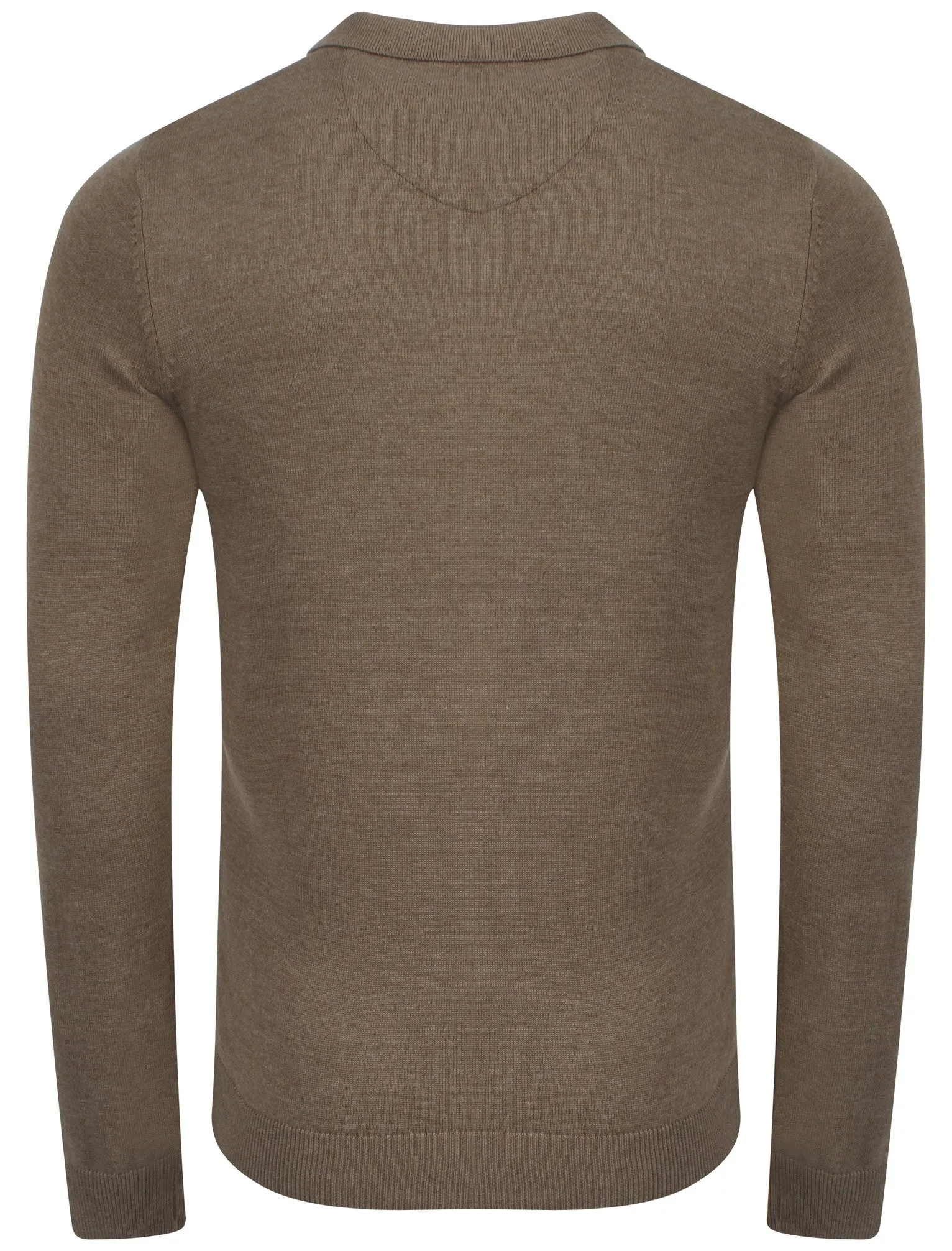 Le Shark Klay knitted polo in brown