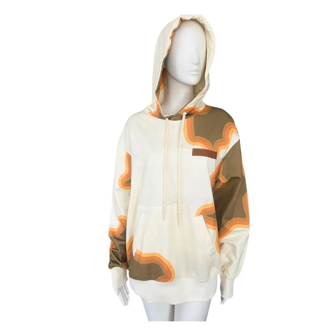 LIU JO Camo Hoodie Ivory SIZE L