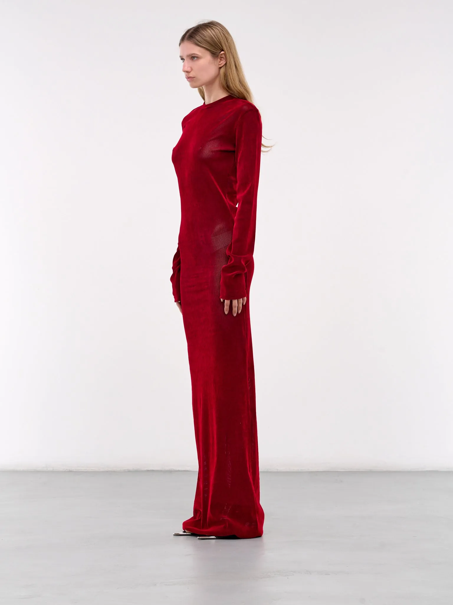 Long Simple Dress (DR001-W-PA0002-RED)