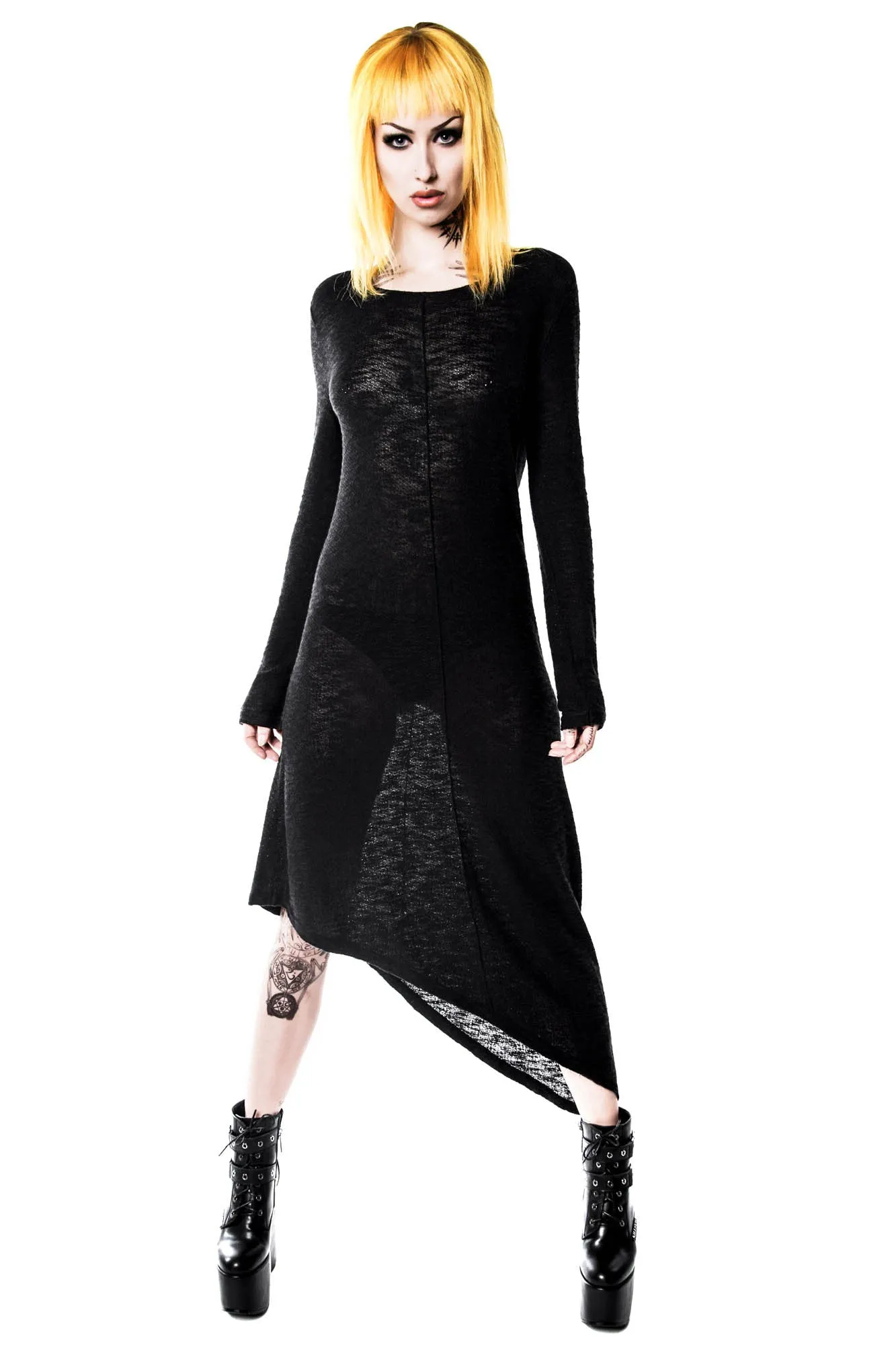 Merciless Asymmetrical Knit Dress [B] - Resurrect
