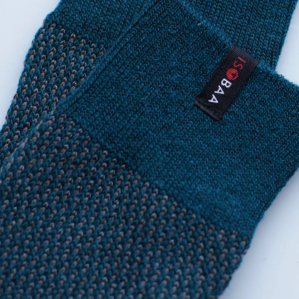 Merino Blend Moss Stitch Socks (3 Pack - Wine/Charcoal/Petrol)