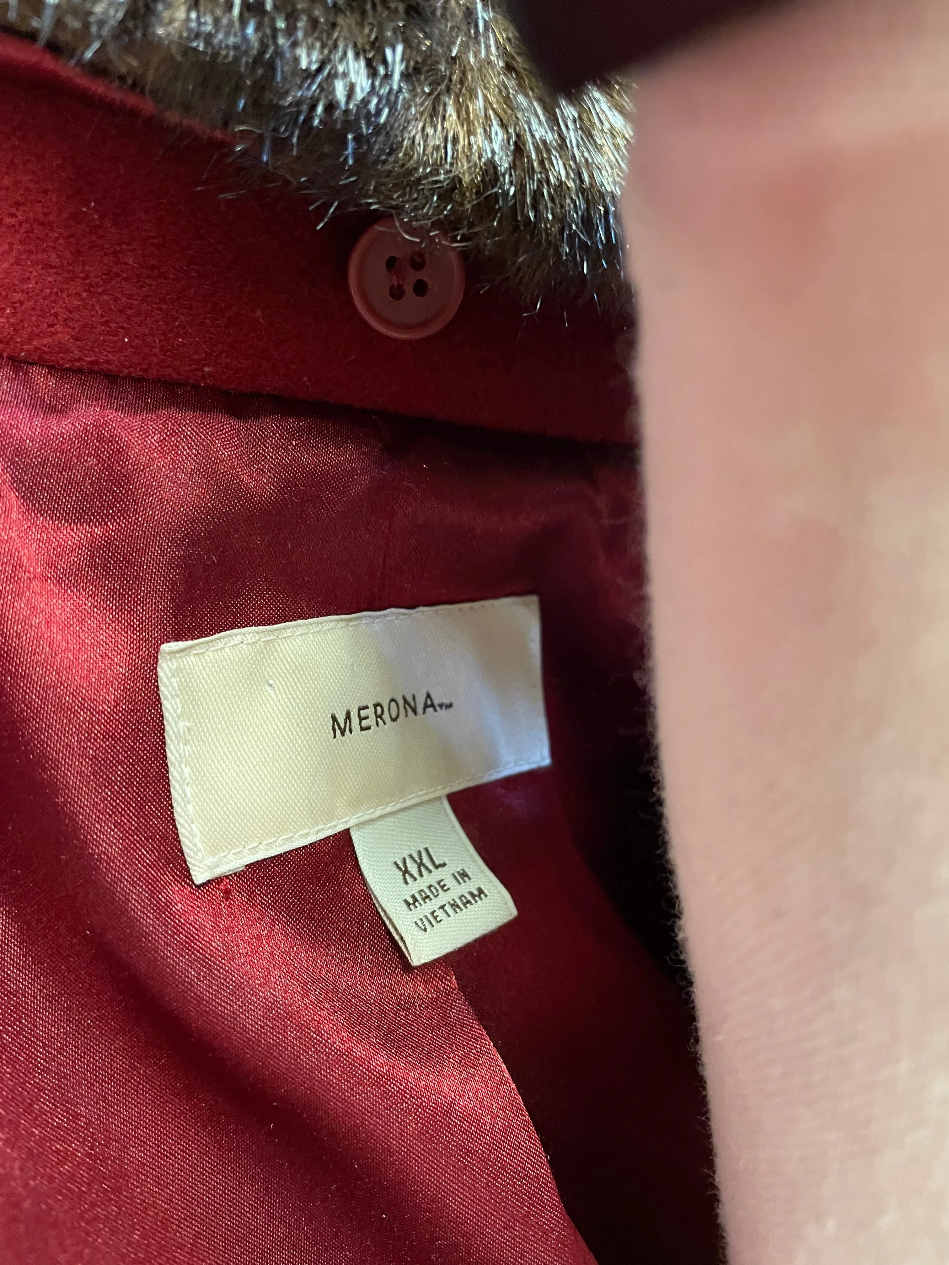 Merona Wool Coat Removable Liner (XXL)
