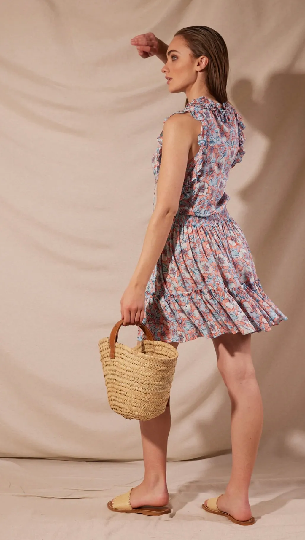 MINI DRESS TRINY IN AQUA DALIA