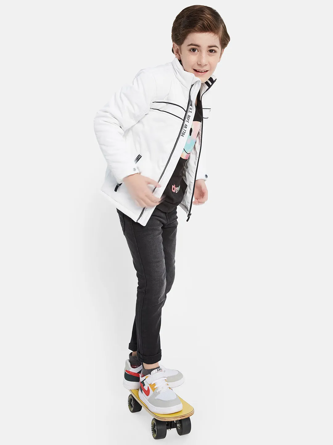 Octave Boys Long Sleeves Mock Collar Puffer Jacket