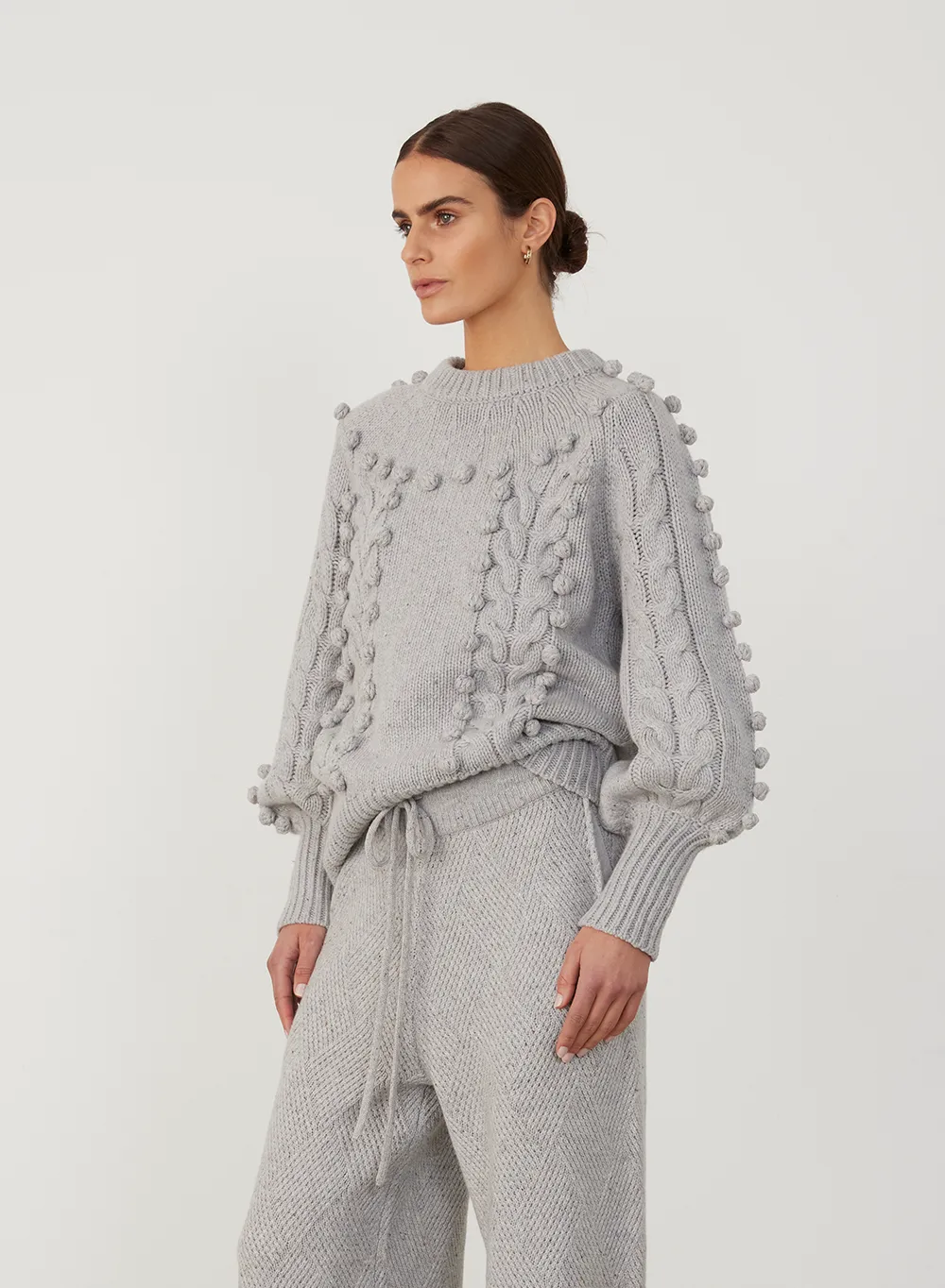 Olivia Wool Knit | Grey Dot Marle