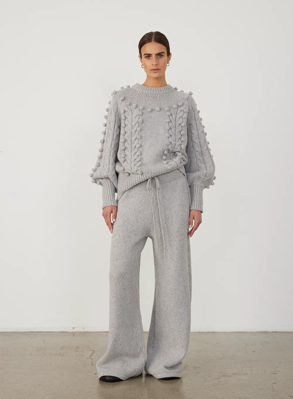 Olivia Wool Knit | Grey Dot Marle