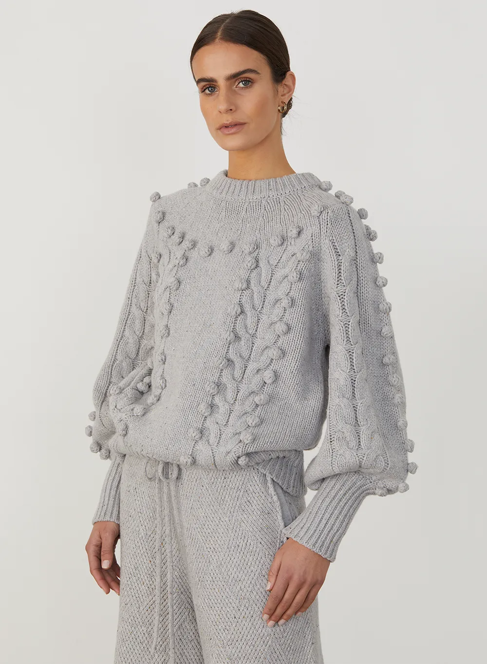 Olivia Wool Knit | Grey Dot Marle