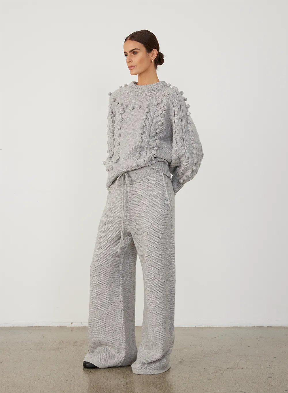 Olivia Wool Knit | Grey Dot Marle