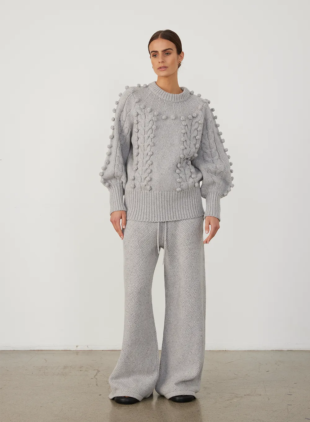 Olivia Wool Knit | Grey Dot Marle