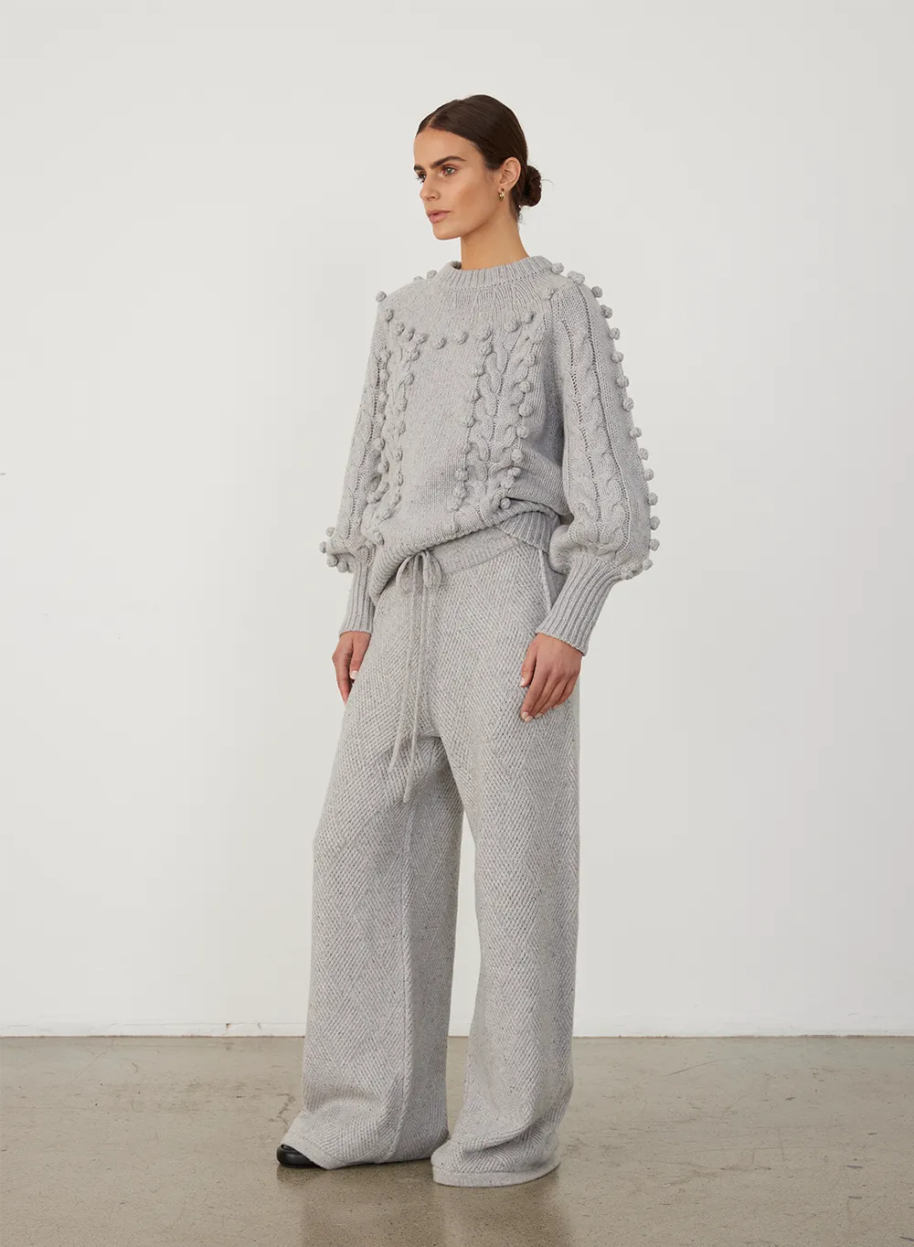 Olivia Wool Knit | Grey Dot Marle