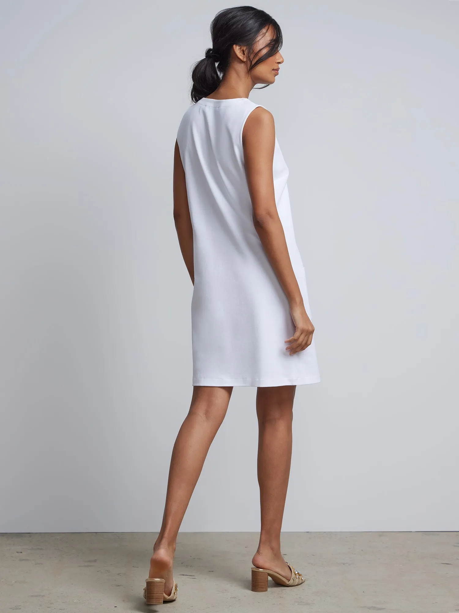 Patch-Pocket Shift Dress - City Knits