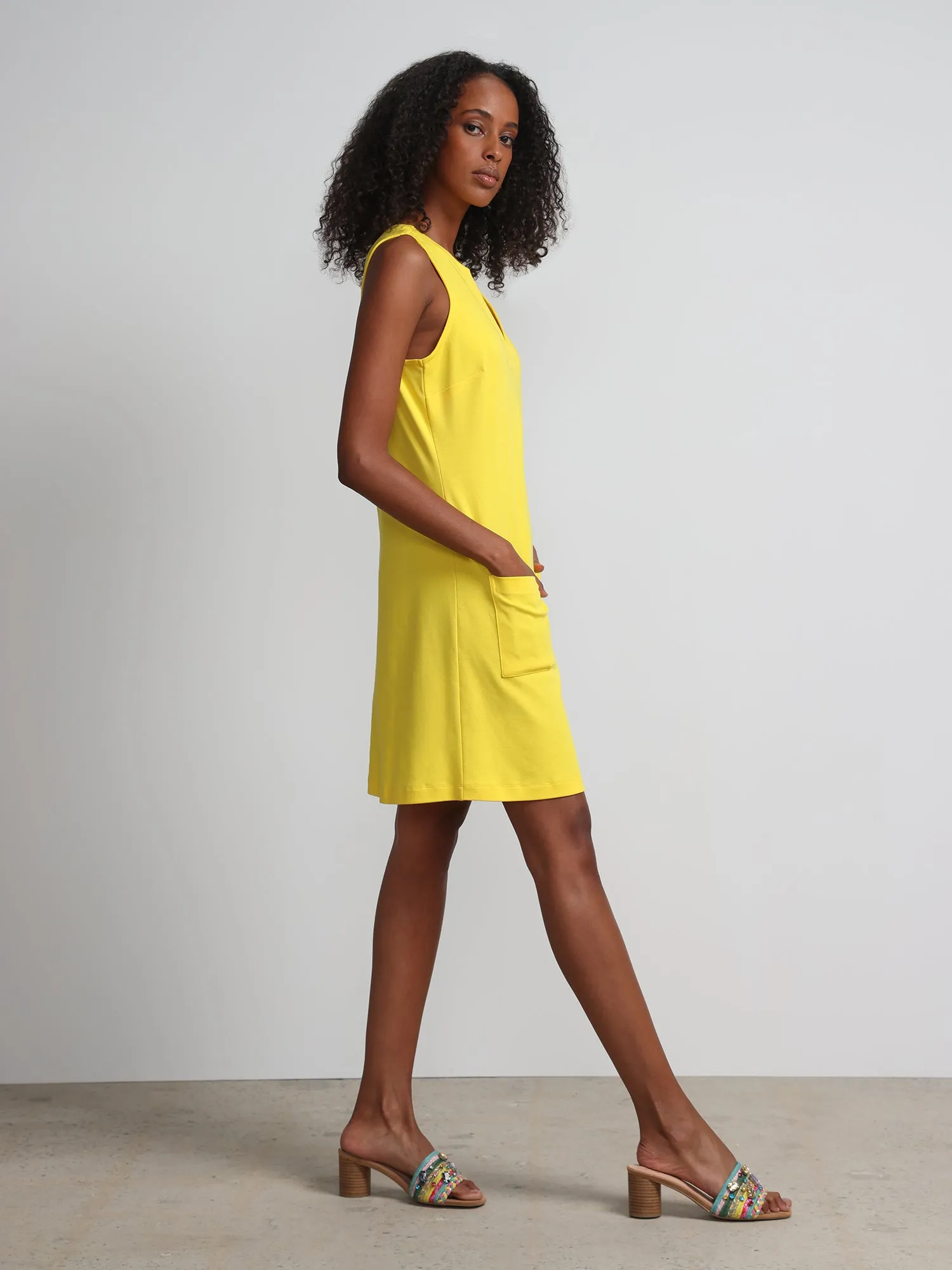 Patch-Pocket Shift Dress - City Knits