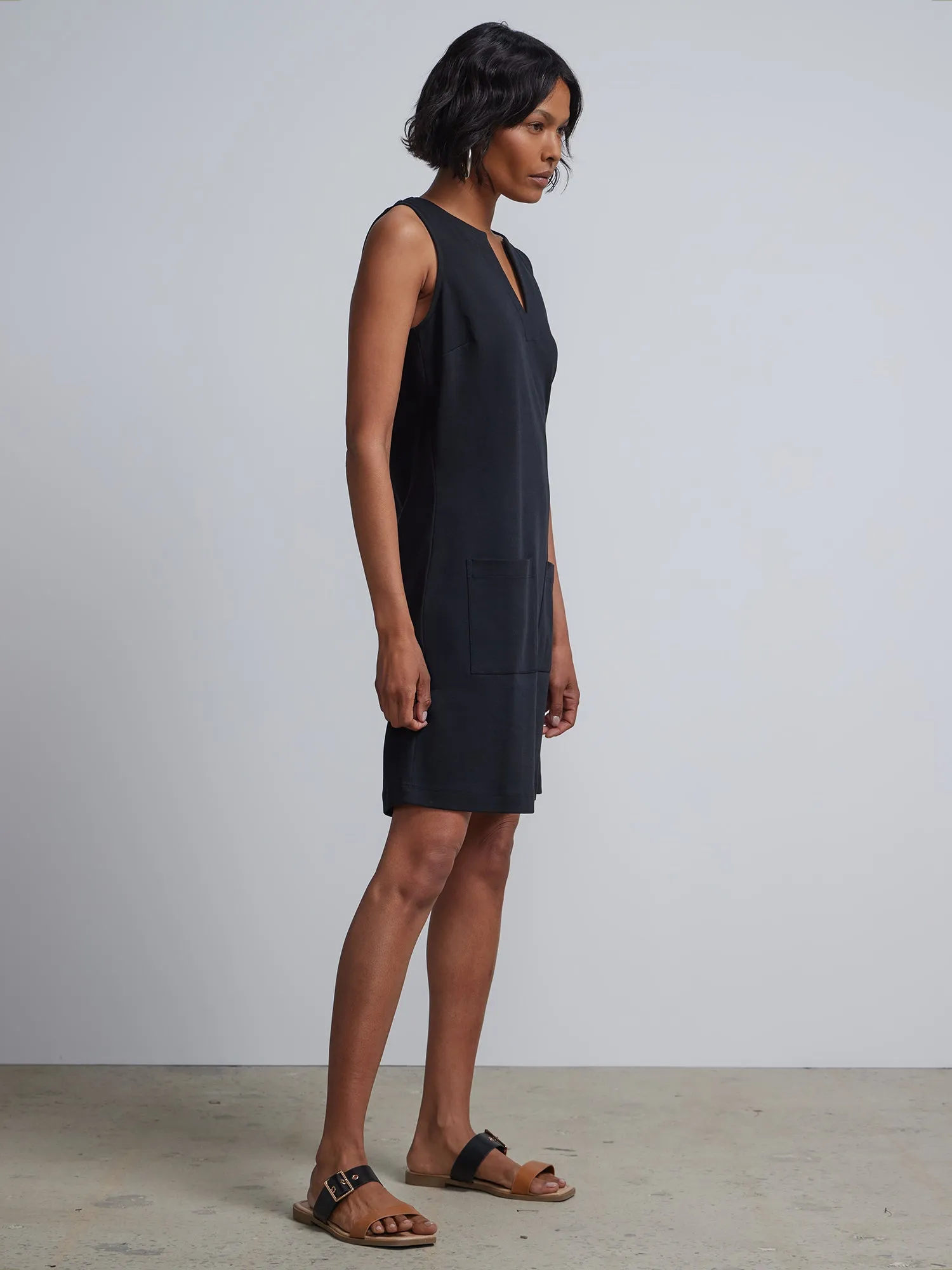 Patch-Pocket Shift Dress - City Knits