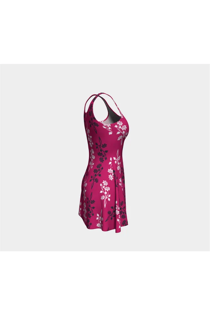 Pink Floral Dream Flare Dress