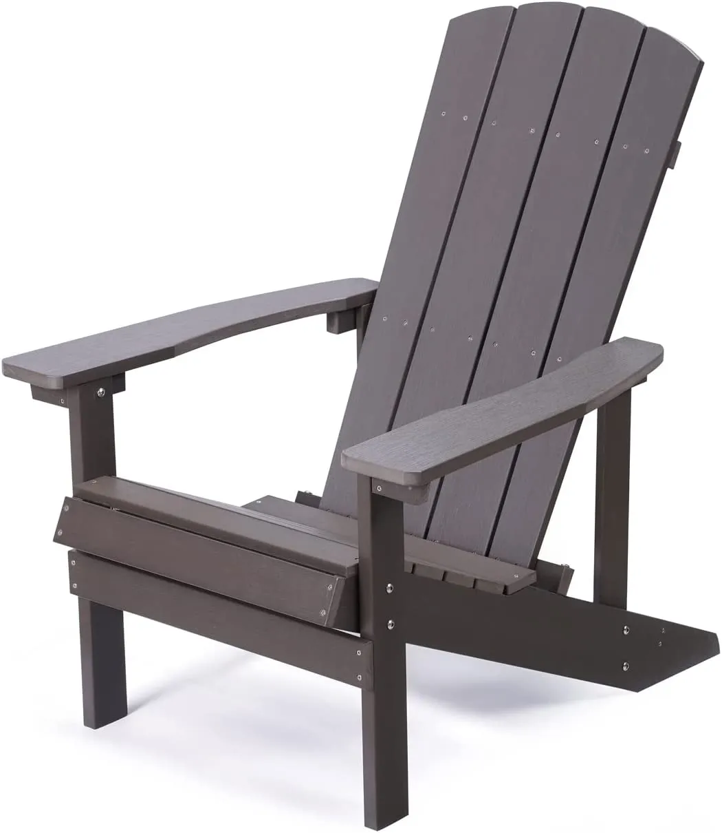 Plastic Adirondack Chair, Weather Resistant Patio Chairs, Outdoor Deck Fire Pit Chairs