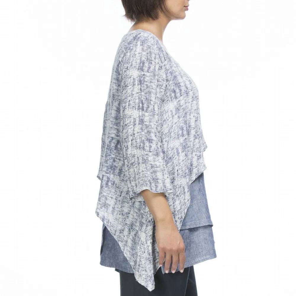 Printed Mesh Overlay Top