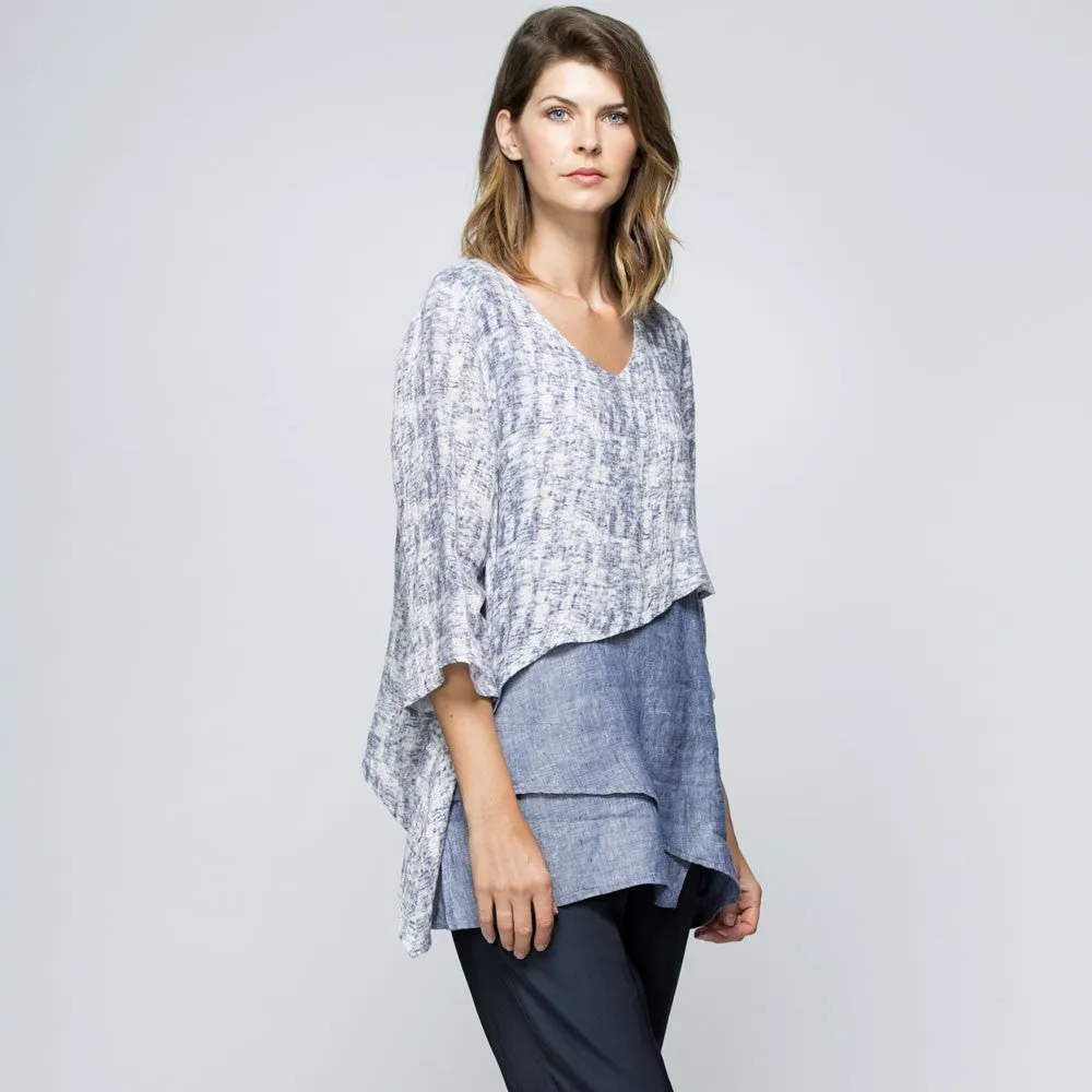 Printed Mesh Overlay Top