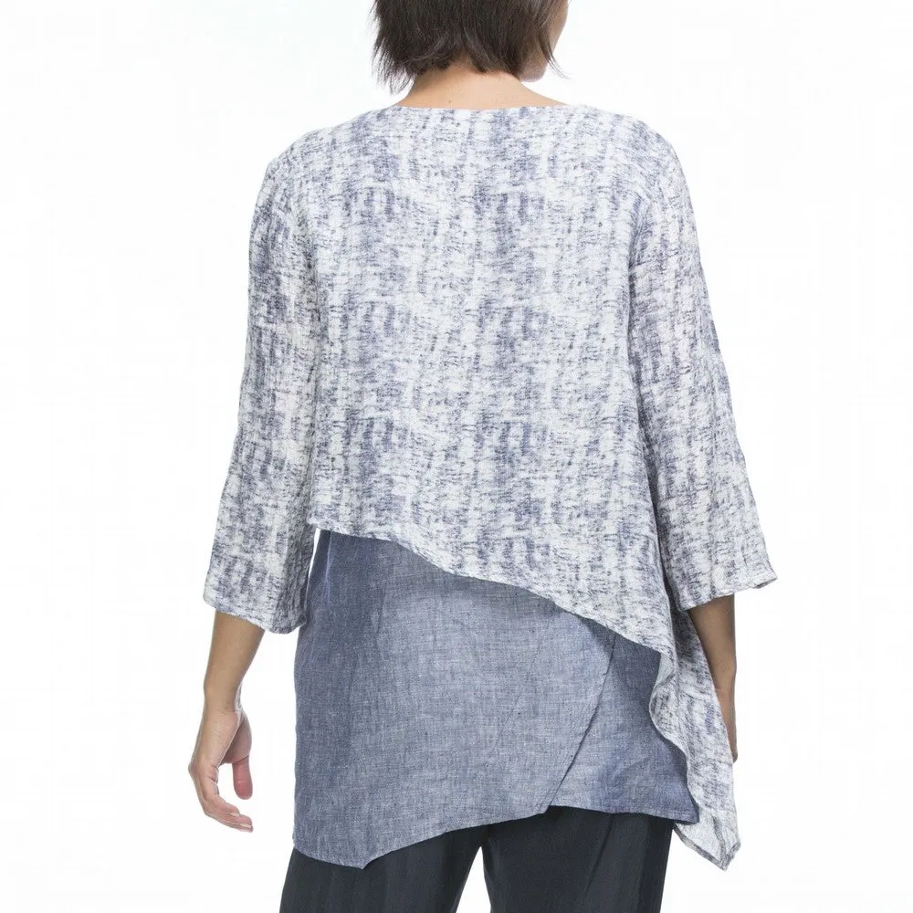 Printed Mesh Overlay Top