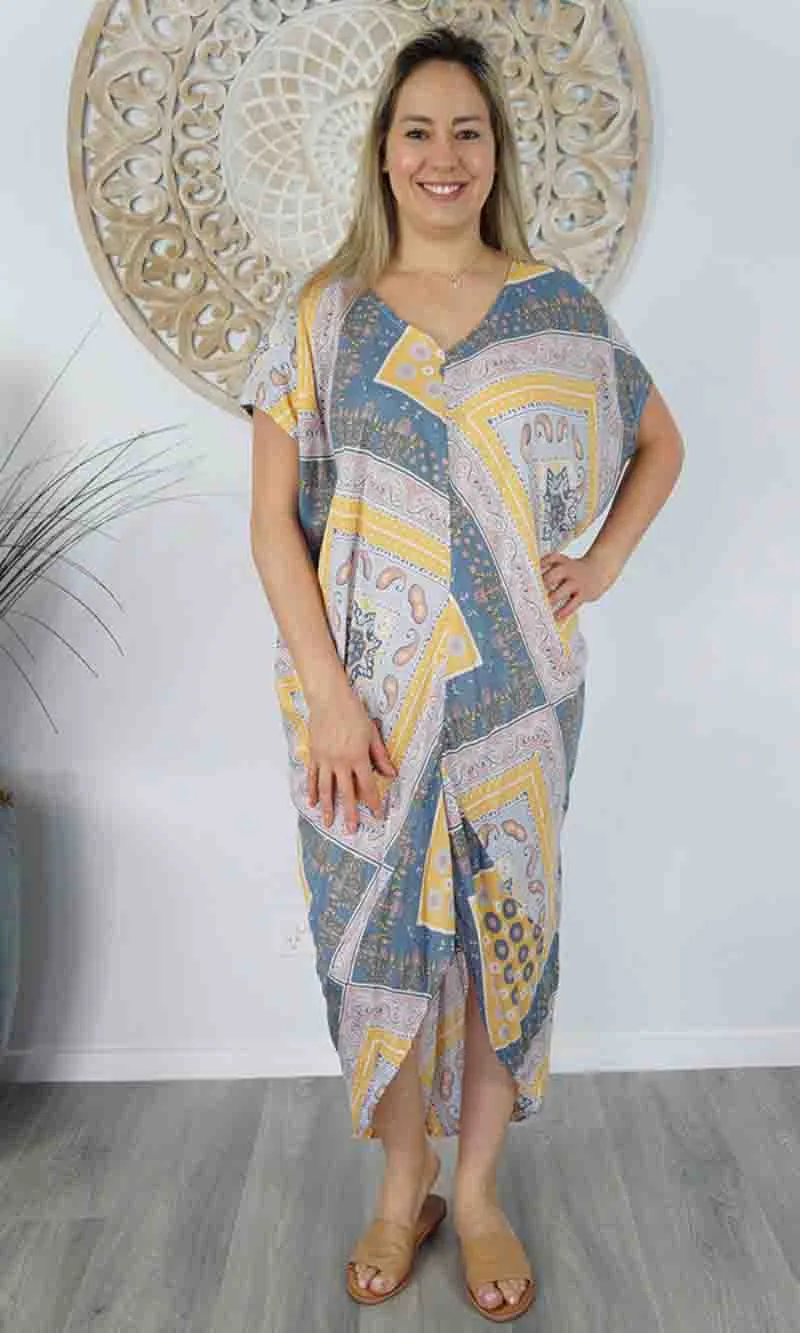 Rayon Kaftan Frilled Toga Maya, More Colours
